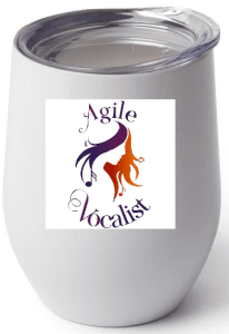 Podcast branded wine tumbler